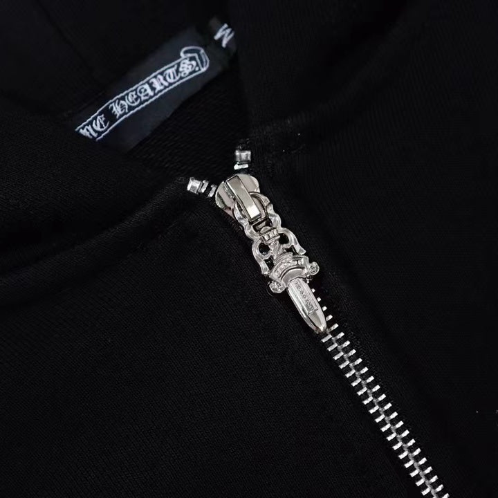 Chrome Hearts 8516 Black Zip Up Hoodie